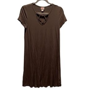 Mossimo Supply Army Green Light Weight Tee Shirt Dress Size S
